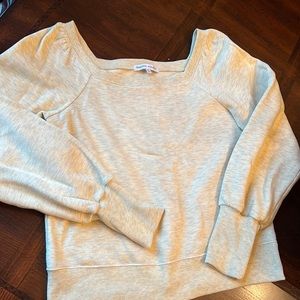 Rebecca Minkoff women’s size M Yellow sweatshirt w/puffed sleeves